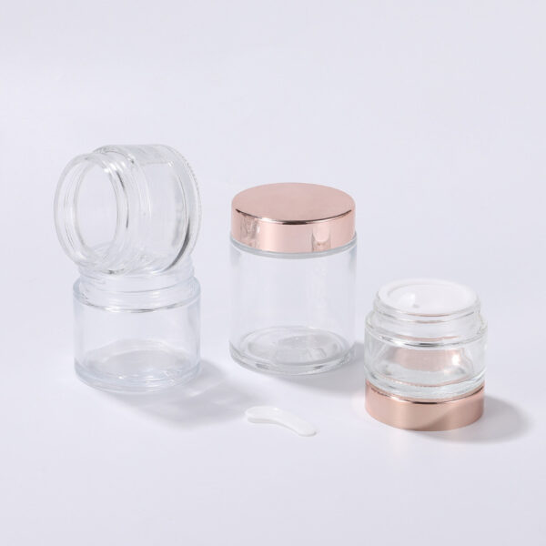 Rose Gold Glass Cream Jar (2)