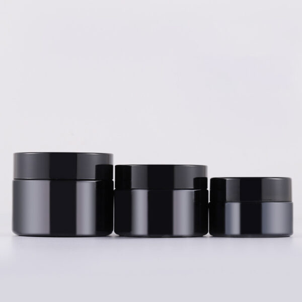 Black Glass Cream Jar (2)