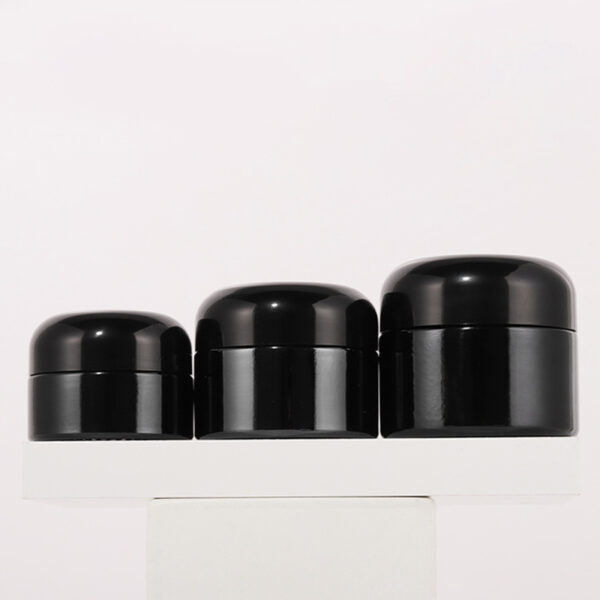 Black Glass Cream Jar (5)