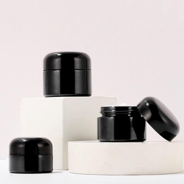 Black Glass Cream Jar (6)