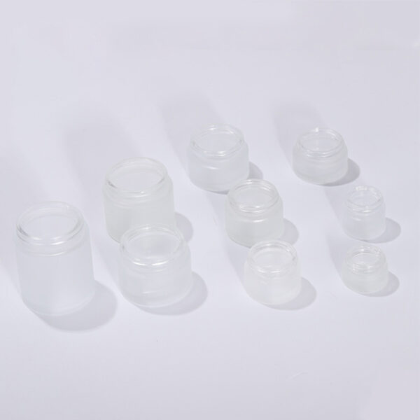 Clear Glass Cream Jar WithBamboo Lid (3)