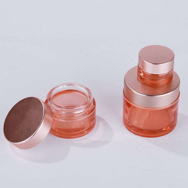 Pink Glass Cream Jar (1)