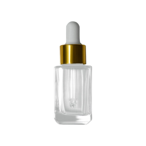 Round Shape Glass Bottle With Gold Dropper (1)