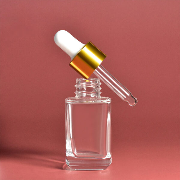 Round Shape Glass Bottle With Gold Dropper (3)